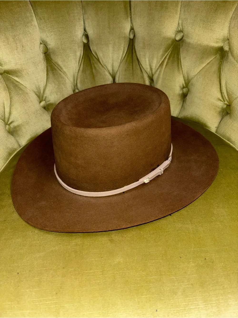 Stetson  XXX Cowboy Hat Size 7.5 USA Made Brown Leather